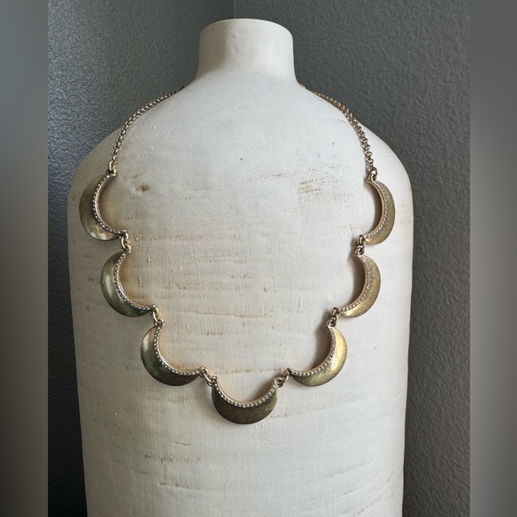 J. Crew Gold Crescent Necklace - Picture 1 of 2